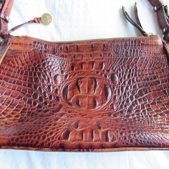 Brown Croc BRAHMIN Shoulder Bag - Picture 7 of 9